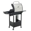 Propane Grill 3 Burner Barbecue Grill Stainless Steel Gas Grill with Side Burner, 37,000 BTU Outdoor Cooking, Patio, Garden Barbecue Grill