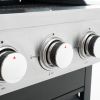 Propane Grill 3 Burner Barbecue Grill Stainless Steel Gas Grill with Side Burner, 37,000 BTU Outdoor Cooking, Patio, Garden Barbecue Grill