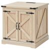 VEVOR Rattan Coffee Table Rectangle Rattan Coffee Table 2-Tier for Living Room