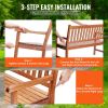 VEVOR Outdoor Bench, 50 inches Wood Garden Bench for Outdoors, Outdoor Garden Park Bench with Backrest and Armrests, 800 lbs Load Capacity Bench
