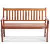 VEVOR Outdoor Bench, 50 inches Wood Garden Bench for Outdoors, Outdoor Garden Park Bench with Backrest and Armrests, 800 lbs Load Capacity Bench