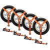 VEVOR Car Tie Down Straps Kit, Lasso Style 2" x 120" Tire Straps, 5512 LBS Working Load, 11023 LBS Breaking Strength