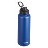 40 oz Insulated Water Bottle Stainless Steel with Wide Mouth Lid Blue