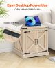 VEVOR Rattan Coffee Table Rectangle Rattan Coffee Table 2-Tier for Living Room