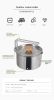 Outdoor multifunctional 304 stainless steel boiling kettle mountaineering portable coffee pot foldable fishing camping pot teapot