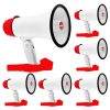 5 Core Megaphone Bullhorn Speaker 30W Bull Horn Battery Power Mini Cheer Megafono 800 Feet Range Loudspeaker W Siren Recording Ergonomic Handle for Co
