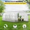 VEVOR Walk-in Tunnel Greenhouse, 20 x 10 x 7 ft Portable Plant Hot House w/ Galvanized Steel Hoops, 3 Top Beams, Diagonal Poles