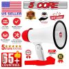 5 Core Megaphone Bullhorn Speaker 30W Bull Horn Battery Power Mini Cheer Megafono 800 Feet Range Loudspeaker W Siren Recording Ergonomic Handle for Co