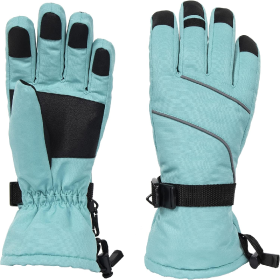 Only Supports Self Pickup  Women's Ski Gloves Waterproof Insulated Snow Gloves With Touch Screen (Option: Teal Medium)