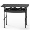 Portable Folding Camping Table With Adjustable Height Rustproof Carbon Steel Foldable Roll-Up Camping Table for Picnic Camping Hiking Beach BBQ