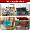 2-3 Seater Swing Cushion Waterproof Outdoor Swing Cushions Replacement Swing Bench Pads Chair Mat with Backrest 8 Tie Straps 59x43.3x3.9in for Patio F