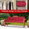2-3 Seater Swing Cushion Waterproof Outdoor Swing Cushions Replacement Swing Bench Pads Chair Mat with Backrest 8 Tie Straps 59x43.3x3.9in for Patio F