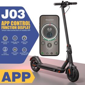 Fat Tire Electric Powerful Scooter App Controlled Smart Electric Scooter (Color: Black)