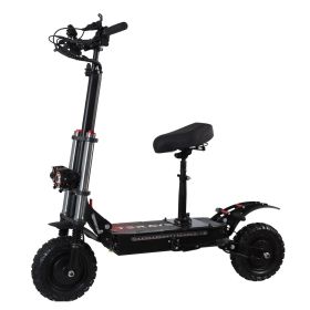 High Safety Level Two-wheeled Intelligent Balance Electric Long-range Electric Off-road Scooter (Color: Black)